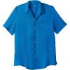 imageKingSize Mens Big ampamp Tall KS Island Solid Camp ShirtBright Blue