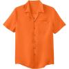 imageKingSize Mens Big ampamp Tall KS Island Solid Camp ShirtBright Orange