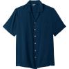 imageKingSize Mens Big ampamp Tall KS Island Solid Camp ShirtNavy