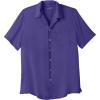 imageKingSize Mens Big ampamp Tall KS Island Solid Camp ShirtPurple Island