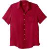 imageKingSize Mens Big ampamp Tall KS Island Solid Camp ShirtRich Burgundy