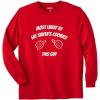 imageKingSize Mens Big ampamp Tall Long Sleeve Graphic Tee  5XL Santa Cookie