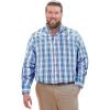 imageKingSize Mens Big ampamp Tall Long Sleeve Wrinkle Free Sport ShirtAtlantic Plaid