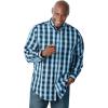 imageKingSize Mens Big ampamp Tall Long Sleeve Wrinkle Free Sport ShirtBlack Check