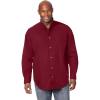 imageKingSize Mens Big ampamp Tall Long Sleeve Wrinkle Free Sport ShirtRich Burgundy