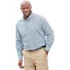 imageKingSize Mens Big ampamp Tall Long Sleeve Wrinkle Free Sport ShirtSteel Check