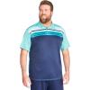 imageKingSize Mens Big ampamp Tall No Sweat PoloTidal Green Colorblock