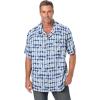 imageKingSize Mens Big ampamp Tall Printed Camp ShirtBlue Stripe Tie Dye