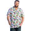 imageKingSize Mens Big ampamp Tall Printed Camp ShirtPineapple Floral