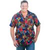 imageKingSize Mens Big ampamp Tall Printed Camp ShirtRed Floral