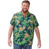 imageKingSize Mens Big ampamp Tall Printed Camp ShirtTropical Floral