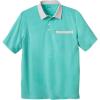 imageKingSize Mens Big ampamp Tall Shirt Collar PoloGreen Birdseye