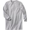 imageKingSize Mens Big ampamp Tall ShrinkLess Lightweight LongerLength LongSleeve Crewneck Pocket TeeHeather Grey