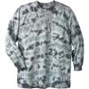 imageKingSize Mens Big ampamp Tall ShrinkLess Lightweight LongerLength LongSleeve Crewneck Pocket TeeSteel Marble