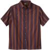 imageKingSize Mens Big ampamp Tall Striped ShortSleeve Sport ShirtBrown Stripe