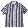 imageKingSize Mens Big ampamp Tall Striped ShortSleeve Sport ShirtGrey Stripe