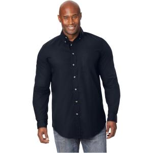 imageKingSize Mens Big ampamp Tall Long Sleeve Wrinkle Free Sport ShirtBlack