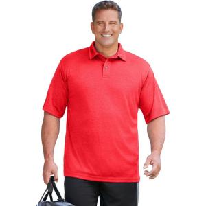 imageKingSize Mens Big ampamp Tall No Sweat PoloBlaze Red Marl