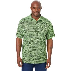 imageKingSize Mens Big ampamp Tall No Sweat PoloElectric Green Digital