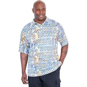 imageKingSize Mens Big ampamp Tall No Sweat PoloGeo Cloud