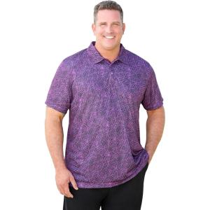 imageKingSize Mens Big ampamp Tall No Sweat PoloPurple Geo