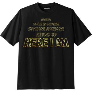 imageKingSize Mens Big ampamp Tall Slogan Graphic TShirtHere I Am