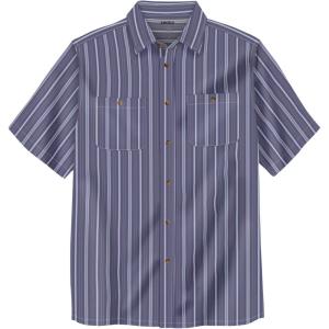 imageKingSize Mens Big ampamp Tall Striped ShortSleeve Sport ShirtDark Purple Stripe