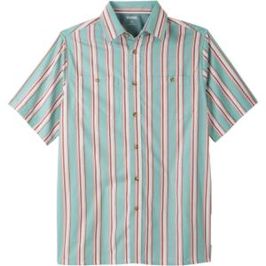 imageKingSize Mens Big ampamp Tall Striped ShortSleeve Sport ShirtMint Stripe