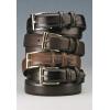 imageKingSize Mens Synthetic Leather Belt With Classic Stitch EdgeBlack Silver