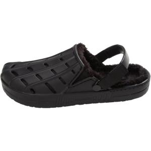 imageKingSize Mens FurLined Rubber ClogsBlack