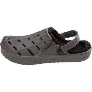 imageKingSize Mens FurLined Rubber ClogsCarbon