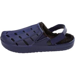 imageKingSize Mens FurLined Rubber ClogsNavy