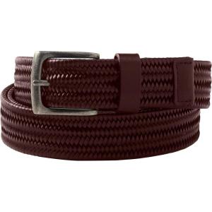 imageKingSize Mens Stretch Leather Braided BeltBrown