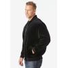 imageKingSize Mens Big ampamp Tall Tall Velour Full Zip Bomber JacketBlack