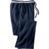 imageKingSize Mens Big ampamp Tall Coachs Collection Fleece Open Bottom PantsNavy Stripe