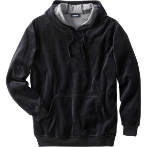 imageKingSize Mens Big ampamp Tall Tall Velour LongSleeve Pullover HoodieBlack