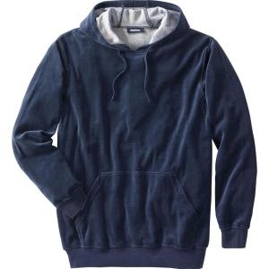 imageKingSize Mens Big ampamp Tall Tall Velour LongSleeve Pullover HoodieNavy