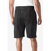 imageKingSize Mens Big ampamp Tall Fleece 10quot Cargo ShortsBlack White Heather 1164