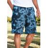 imageKingSize Mens Big ampamp Tall Fleece 10quot Cargo ShortsHeather Charcoal 1337