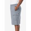 imageKingSize Mens Big ampamp Tall Lightweight Jersey Cargo ShortsHeather Gunmetal 0055