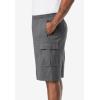 imageKingSize Mens Big ampamp Tall Lightweight Jersey Cargo ShortsHeather Slate 1565