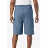 imageKingSize Mens Big ampamp Tall Lightweight Jersey Cargo ShortsHeather Slate Blue 1568