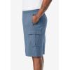 imageKingSize Mens Big ampamp Tall Lightweight Jersey Cargo ShortsHeather Slate Blue 1568