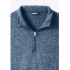 imageKingSize Mens Big ampamp Tall Quarter Zip Fleece SweaterSlate Blue Marl