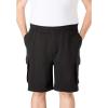 imageKingSize Mens Big ampamp Tall Fleece 10quot Cargo ShortsBlack 1333