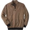 imageKingSize Mens Big ampamp Tall Quarter Zip Fleece SweaterBrown Marl