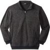 imageKingSize Mens Big ampamp Tall Quarter Zip Fleece SweaterSteel Marl