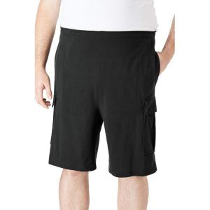 imageKingSize Mens Big ampamp Tall Lightweight Jersey Cargo ShortsBlack 1388