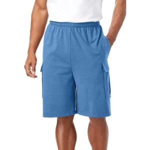 imageKingSize Mens Big ampamp Tall Lightweight Jersey Cargo ShortsBlue 1211