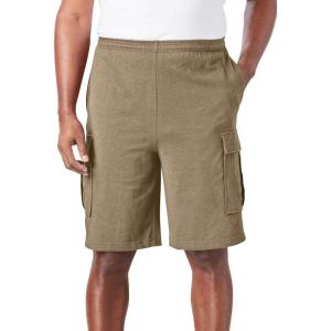 imageKingSize Mens Big ampamp Tall Lightweight Jersey Cargo ShortsDark Khaki